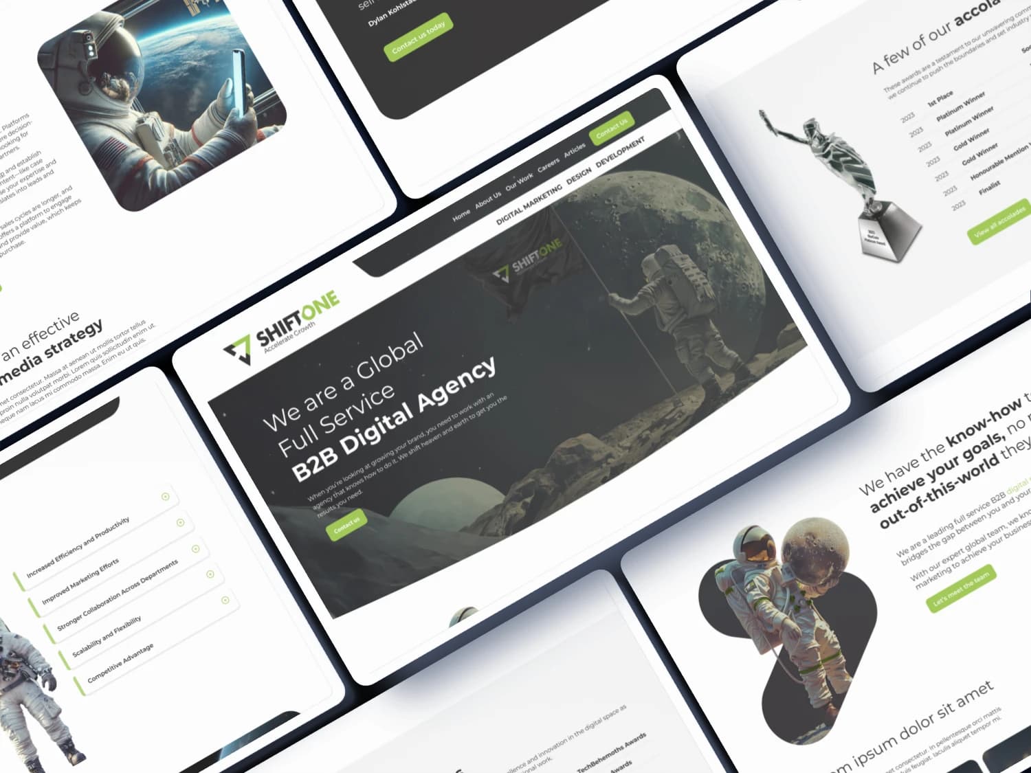 Shift ONE Digital website screenshot